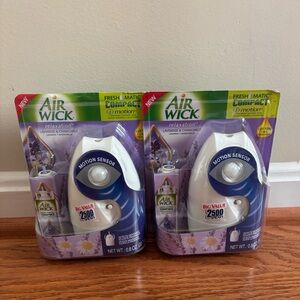 Lot 2 AIR WICK LAVENDER & CHAMOMILE  FRESHMATIC COMPACT I MOTION SENSOR RARE HTF